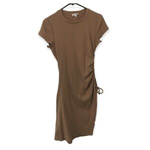 3/$15 Fashion Nova beige ribbed bodycon cutout mini dress